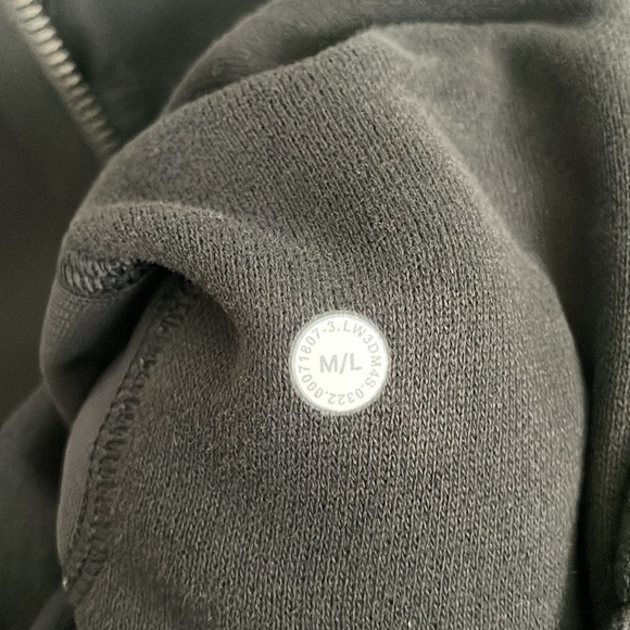 NWT Lululemon Scuba Oversized 1/2 Zip Hoodie Black Size M/L - Picture 7 of 11